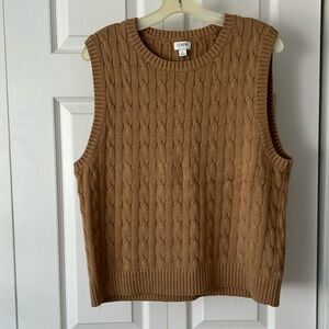 NWOT J. Crew vest in camel size L